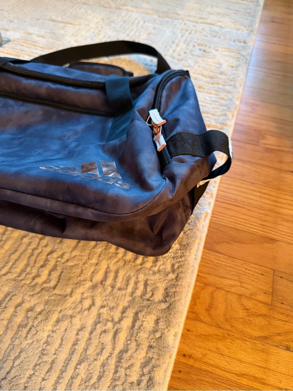 adidas Gray Duffel Bag with White Logo